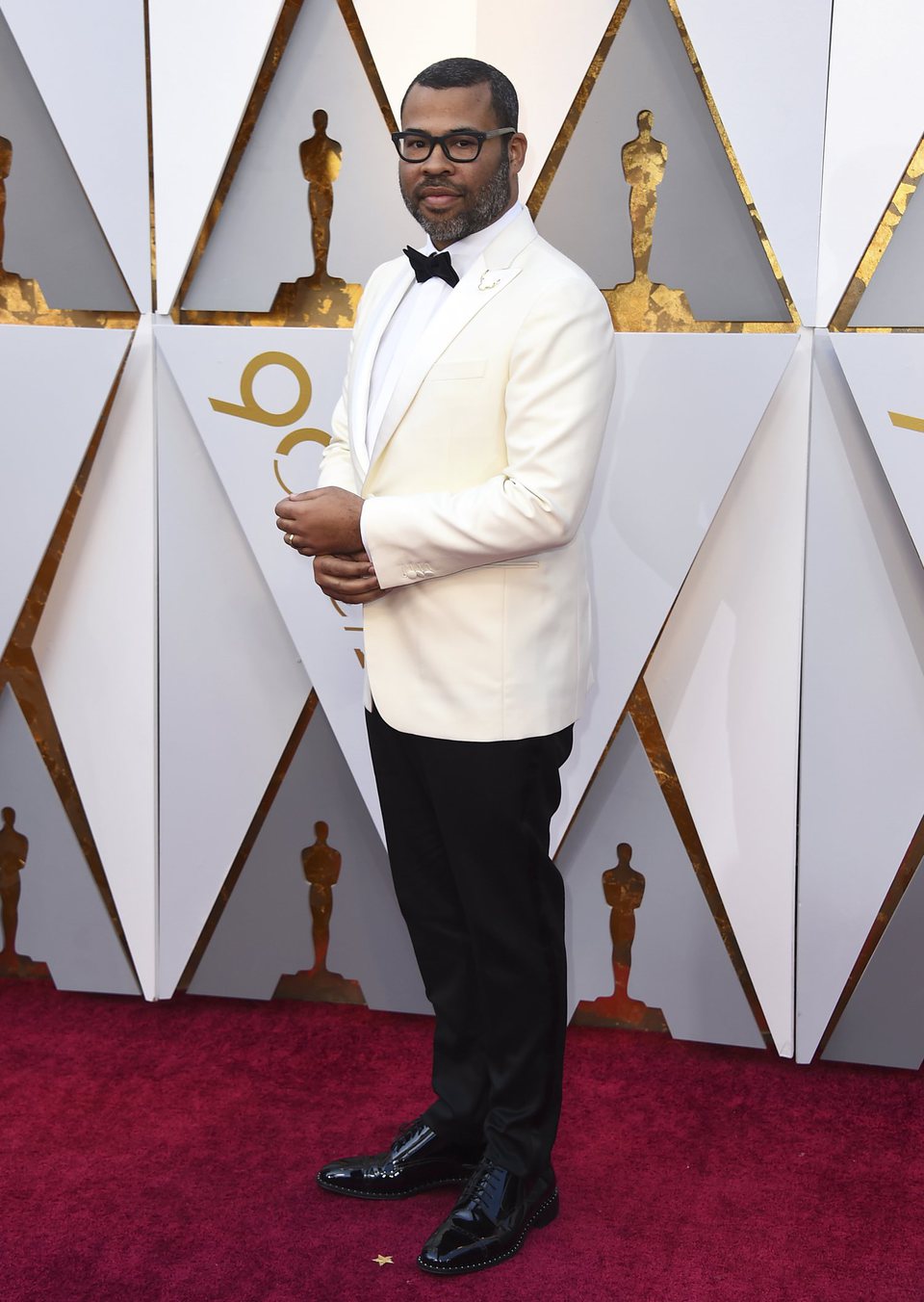 Jordan Peele en la alfombra roja de los Oscar 2018