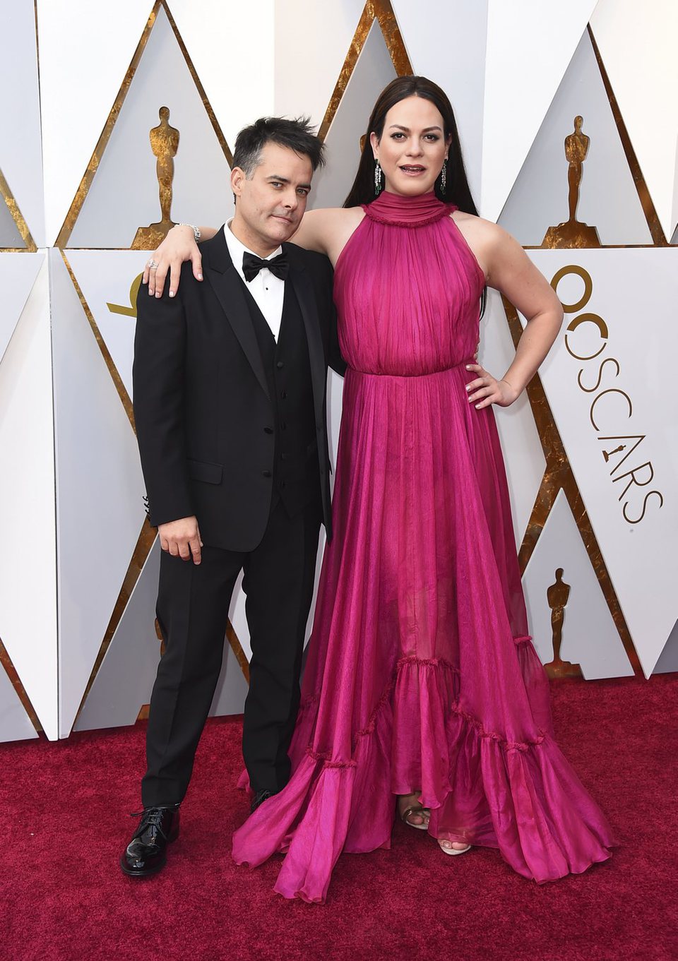 Sebastián Lelio y Daniela Vega en la alfombra roja de los Oscar