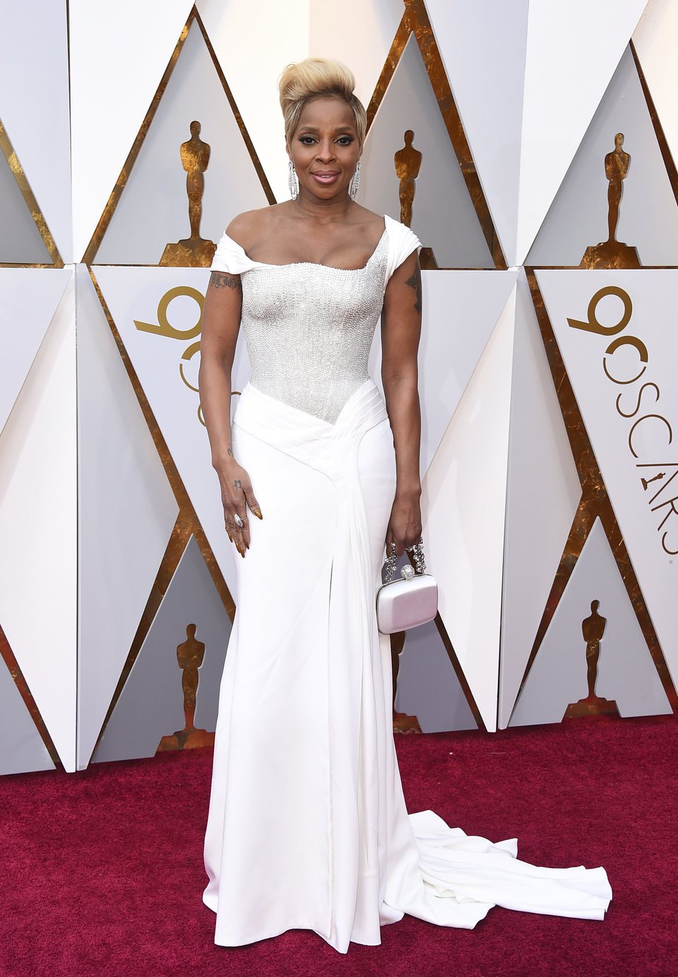 Mary J. Blige en la alfombra roja de los Oscar 2018