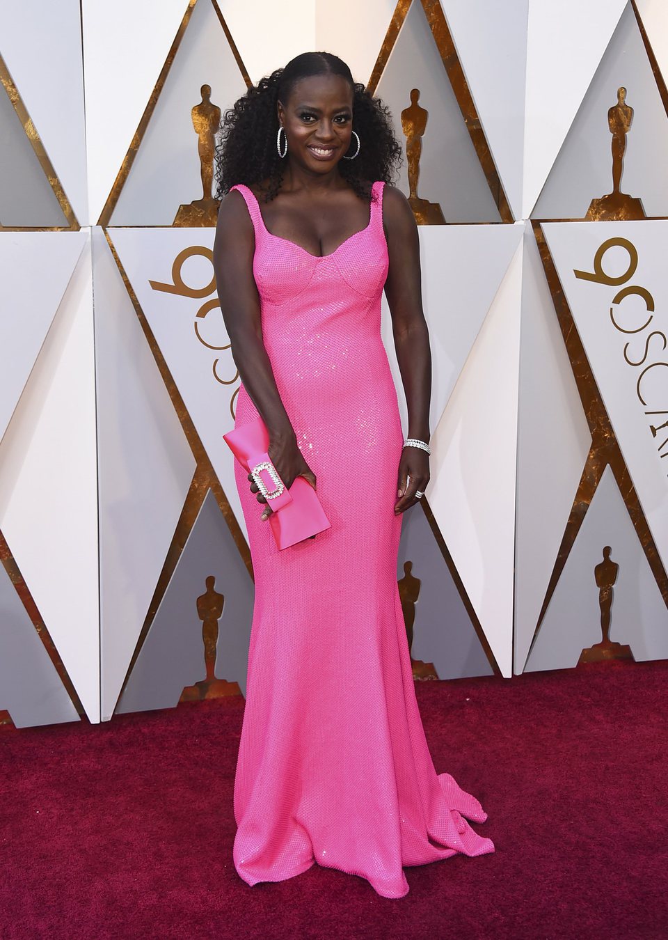 Viola Davis en la alfombra roja de los Oscar 2018