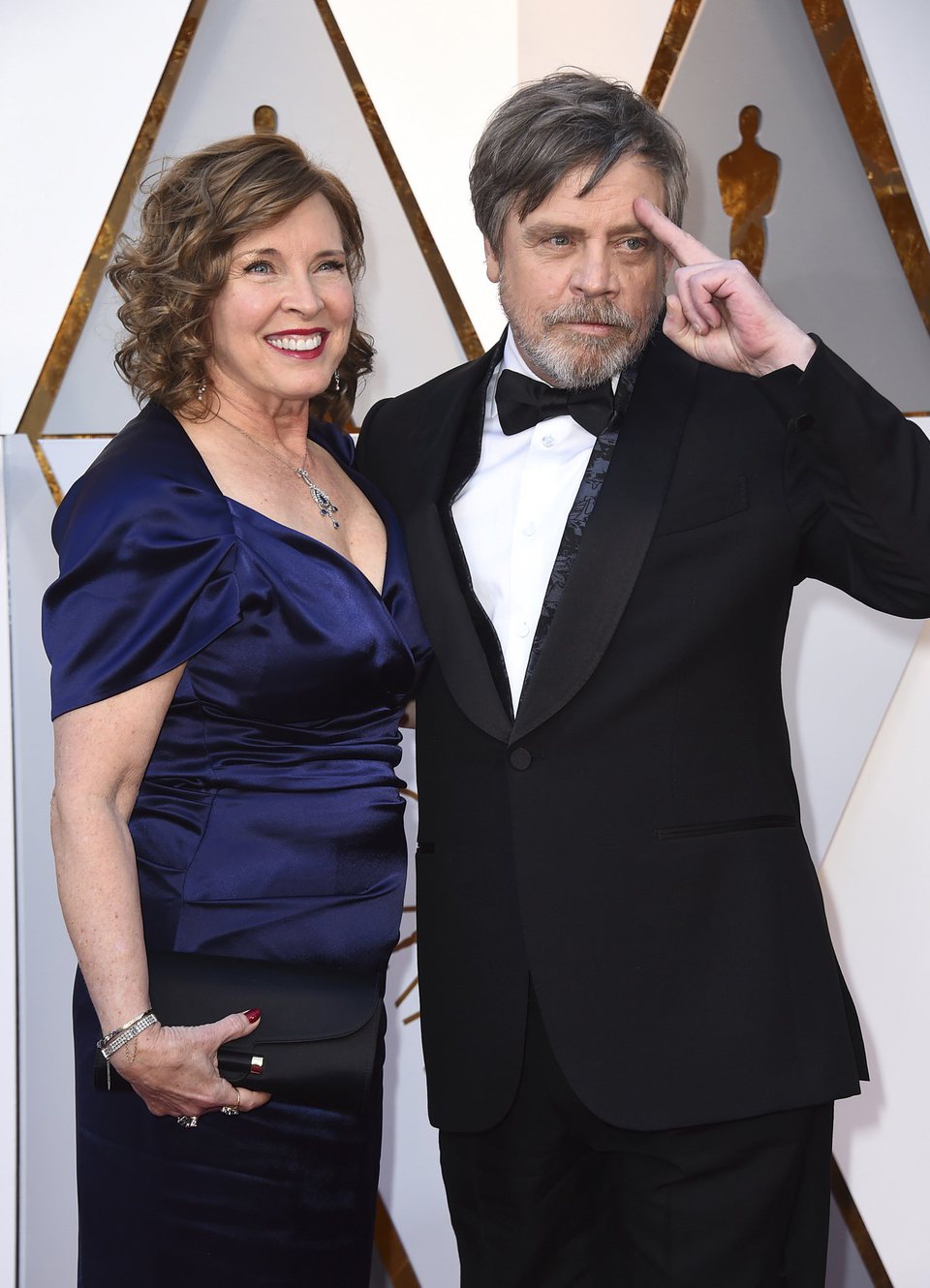 Mark Hamill y Marilou York en la alfombra roja de los Oscar 2018