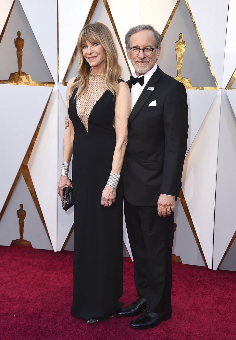 Steven Spielberg y su mujer Kate Capshaw en la alfombra roja