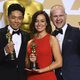 Kazuhiro Tsuji, Lucy Sibbick y David Malinowski, ganadores del Oscar a Mejor maquillaje y peluquería por 'El instante más oscuro'