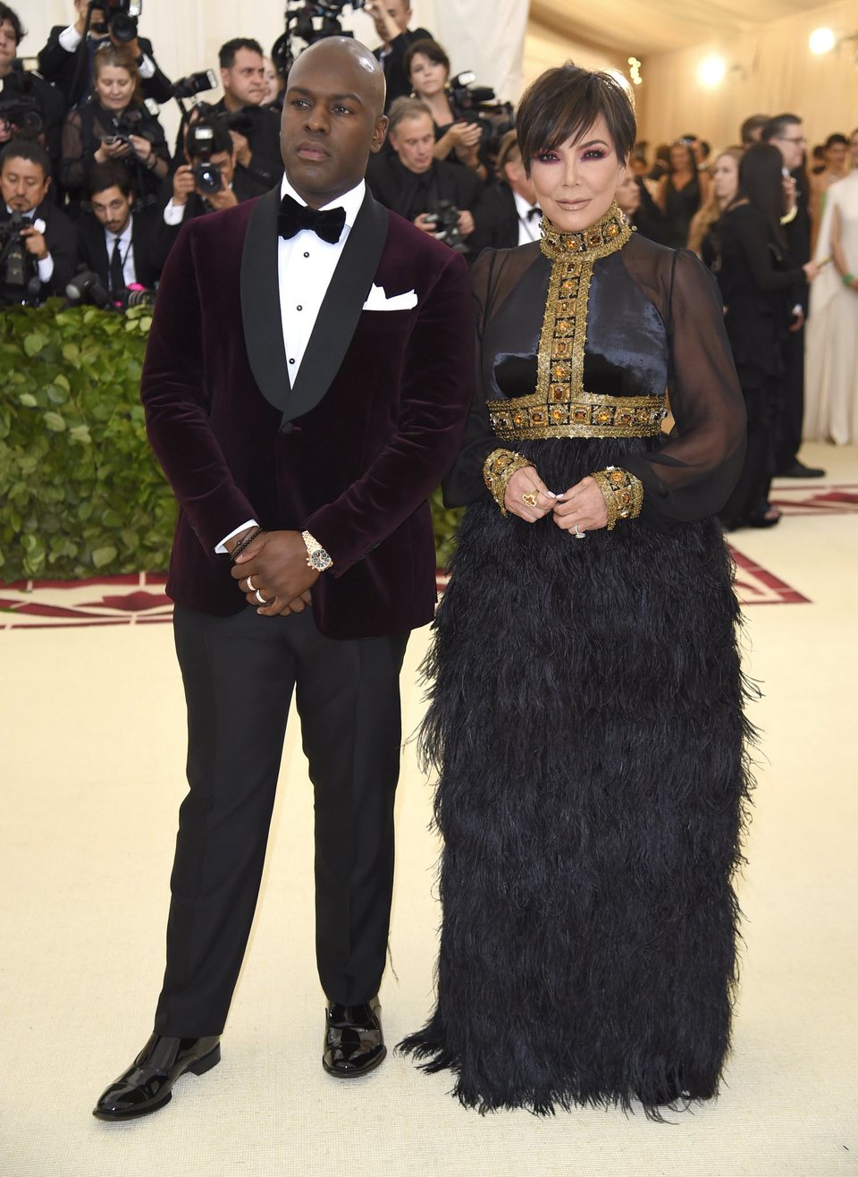 Kris Jenner y Corey Gamble en la Gala Met 2018