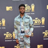 Chadwick Boseman en la alfombra roja de los MTV Movie & TV Awards 2018