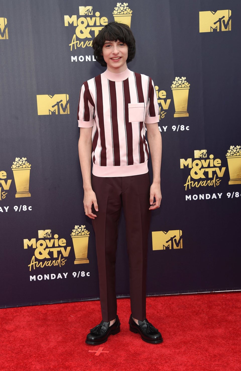 Finn Wolfhard en la alfombra roja de los MTV Movie & TV Awards 2018