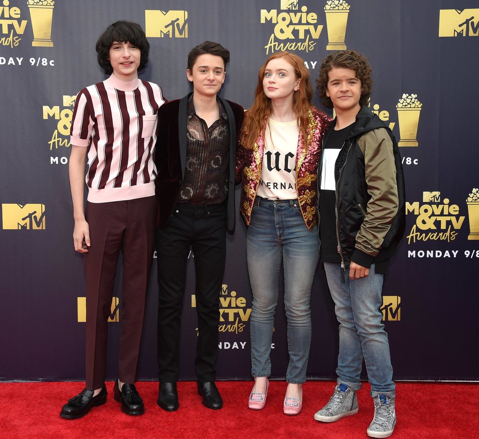 Los actores de 'Stranger Things' en la alfombra roja de los MTV Movie & TV Awards 2018