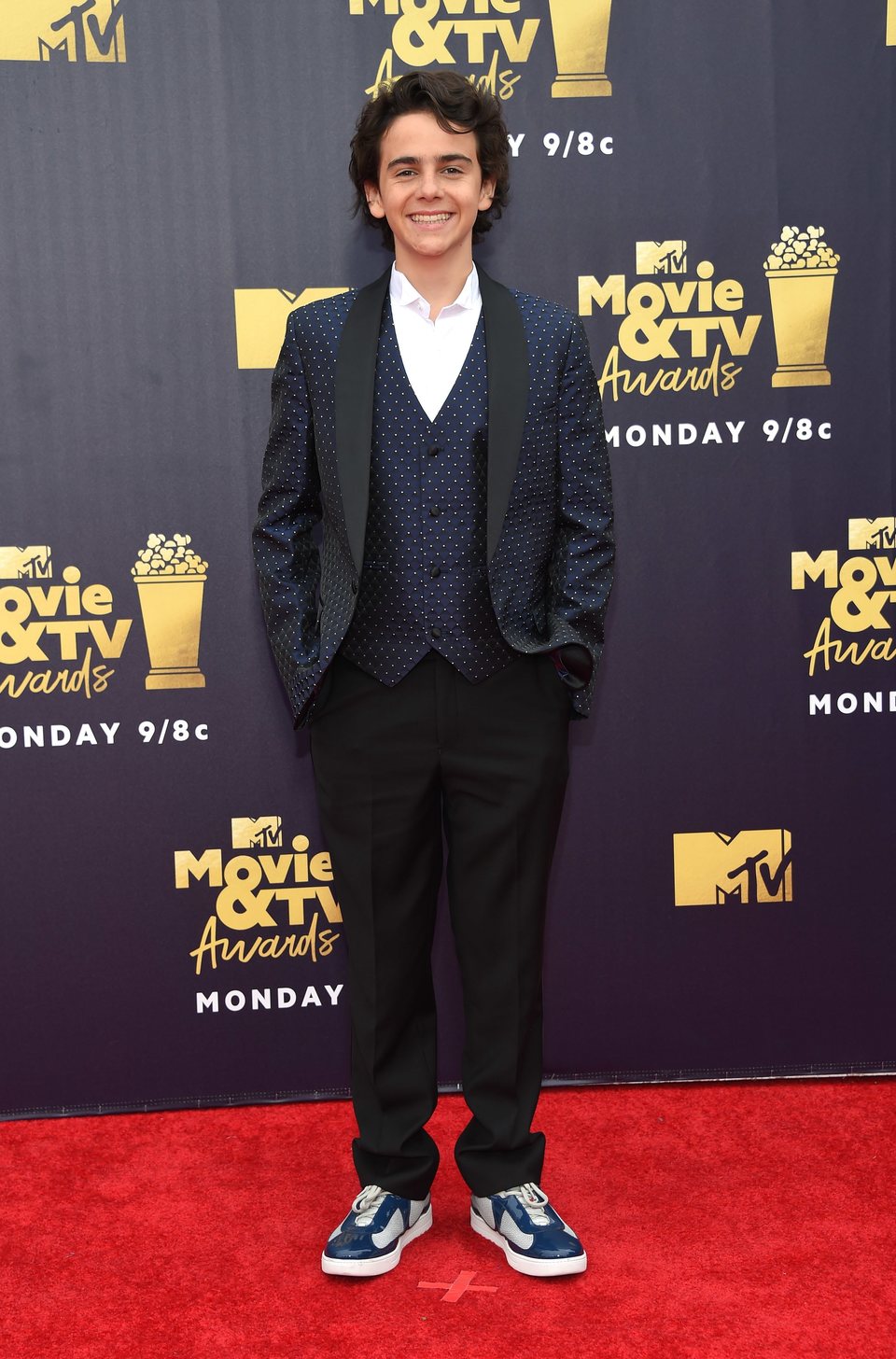 Jack Dylan Grazer en la alfombra roja de los MTV Movie & TV Awards 2018