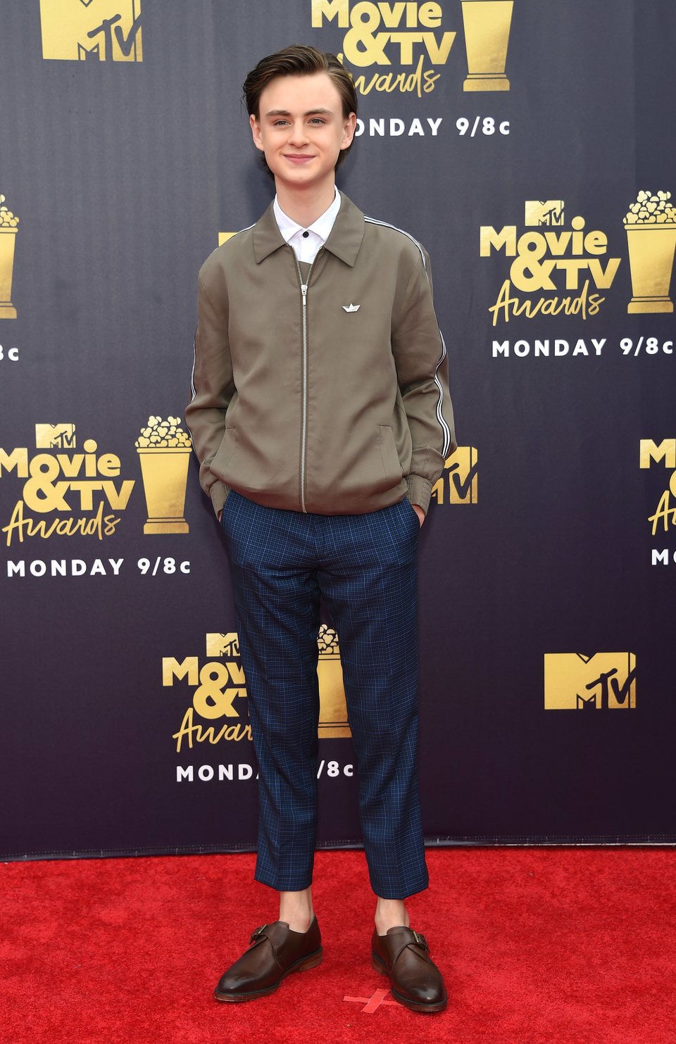 Jaeden Lieberher en la alfombra roja de los MTV Movie & TV Awards 2018