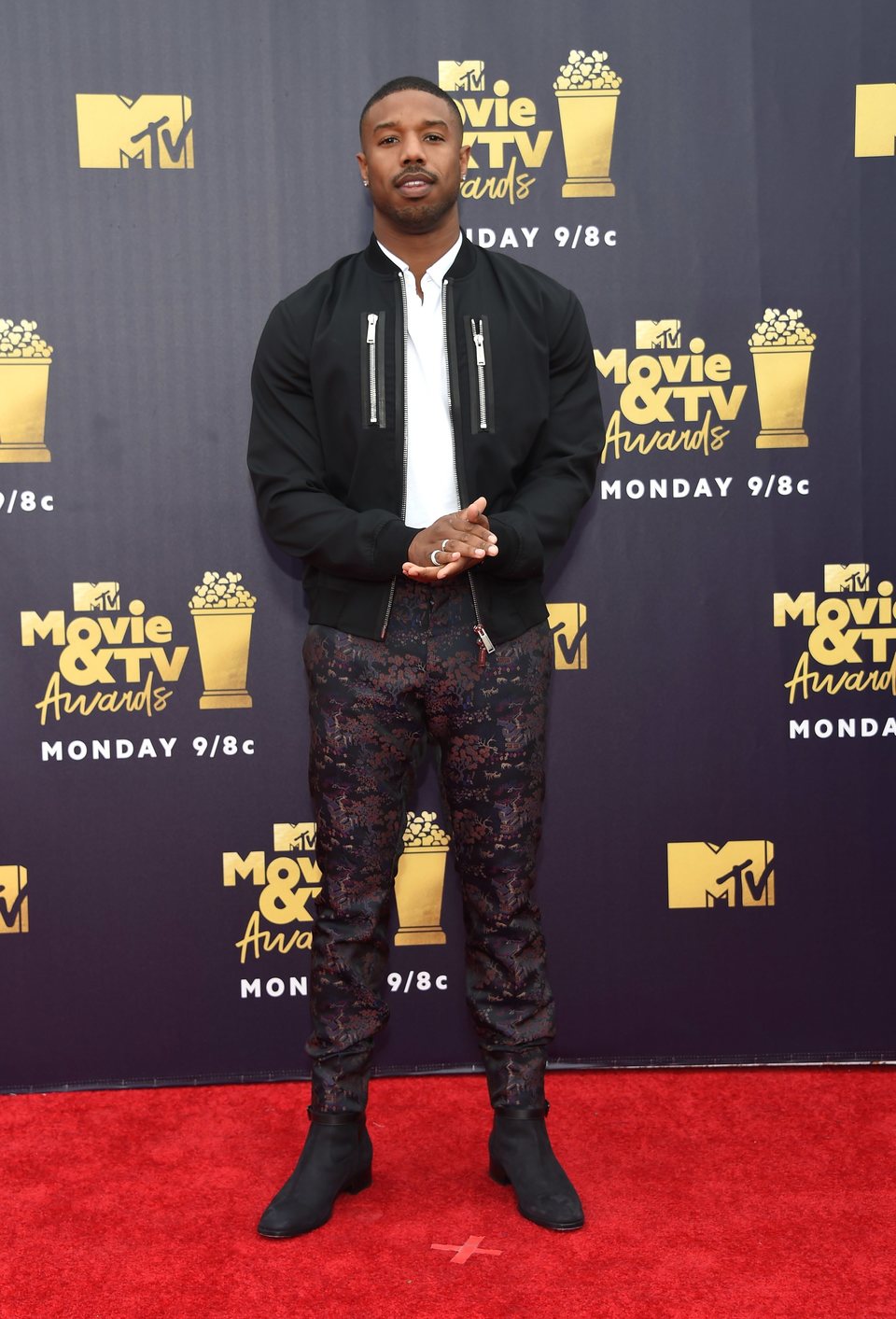 Michael B. Jordan en la alfombra roja de los MTV Movie & TV Awards 2018