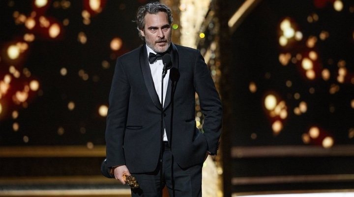 Joaquin Phoenix delivered an emotional speech imploring celebrities to consider the impact of their lifestyles on the environment