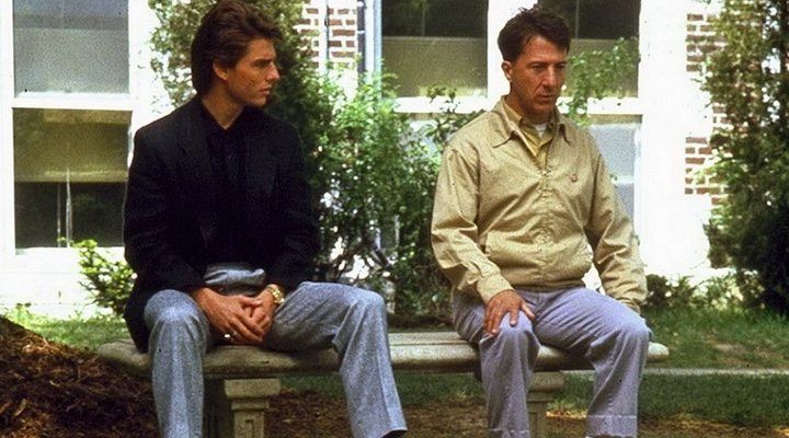 A selfish car dealer and his autistic brother bond in 'Rain Man'