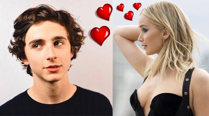  Jennifer Lawrence and Timothée Chalamet