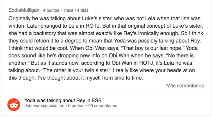 This Reddit user acknowledges that even if the other hope was Leia, the scene could still be reused to work with Rey