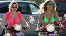 Selena Gomez y las chicas de 'Spring Breakers', de paseo en moto en bañador en el rodaje