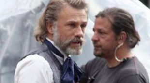 Un primer vistazo a Christoph Waltz en el rodaje de 'Django Unchained'