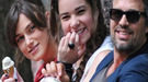 Keira Knightley, Mark Ruffalo y Hailee Steinfeld comiendo helados en el rodaje de 'Can a Song Save Your Life?'