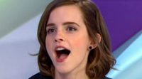 Emma Watson para una entrevista para limpiar la cara de una periodista española