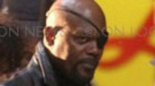 Samuel L. Jackson en el rodaje de 'Iron man 2'