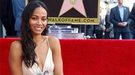 Zoe Saldana recibe su estrella en el paseo de la fama de Hollywood