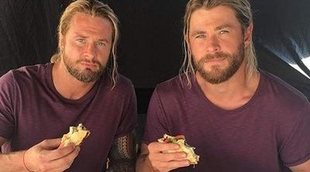 'Men in Black': Chris Hemsworth dejando a su doble listo para la acción