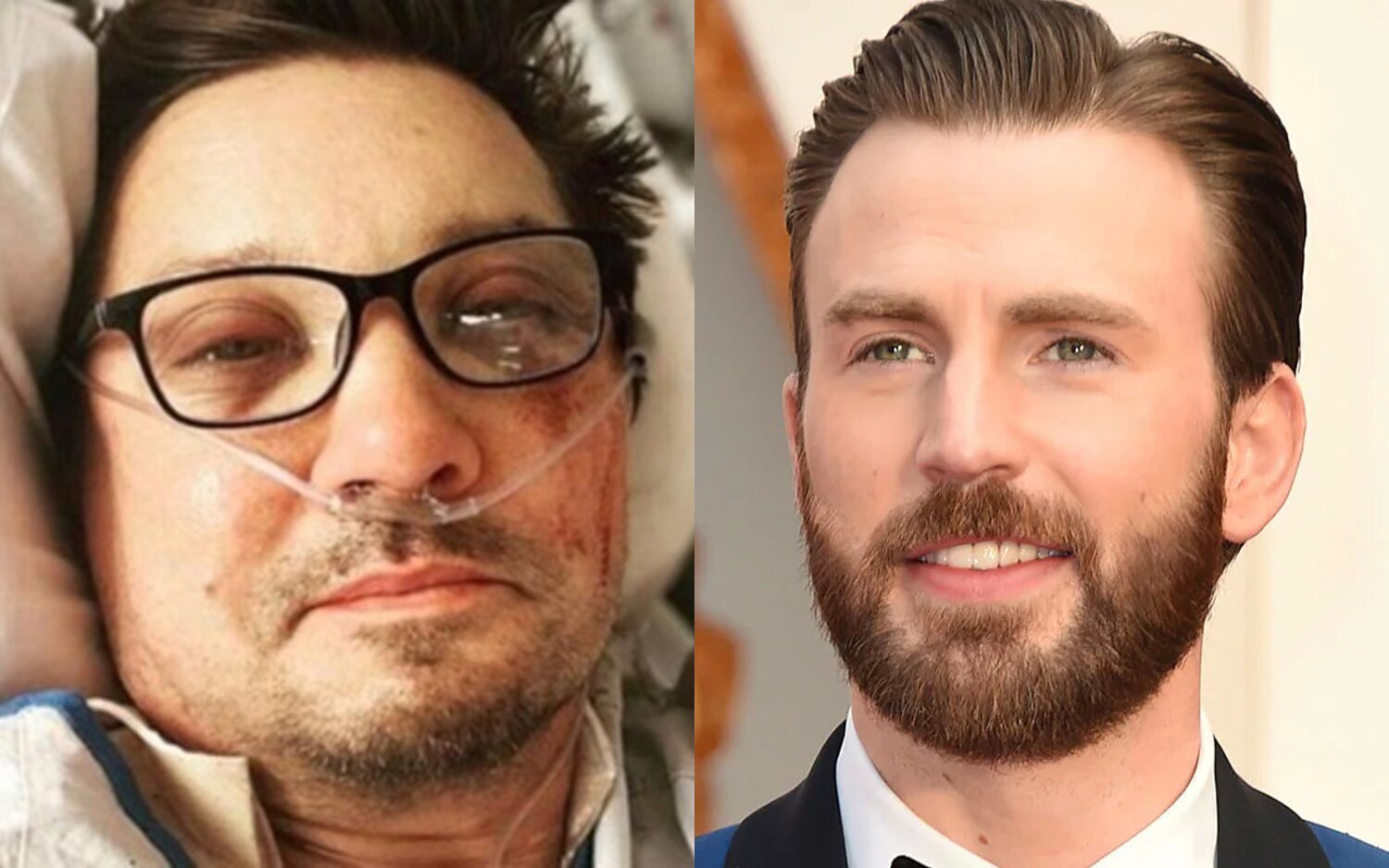 Chris Evans reacciona al estado de salud de Jeremy Renner, que se recupera tras haberse roto más de 30 huesos