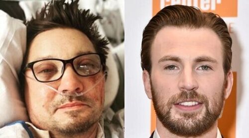 Chris Evans reacciona al estado de salud de Jeremy Renner, que se recupera tras haberse roto más de 30 huesos