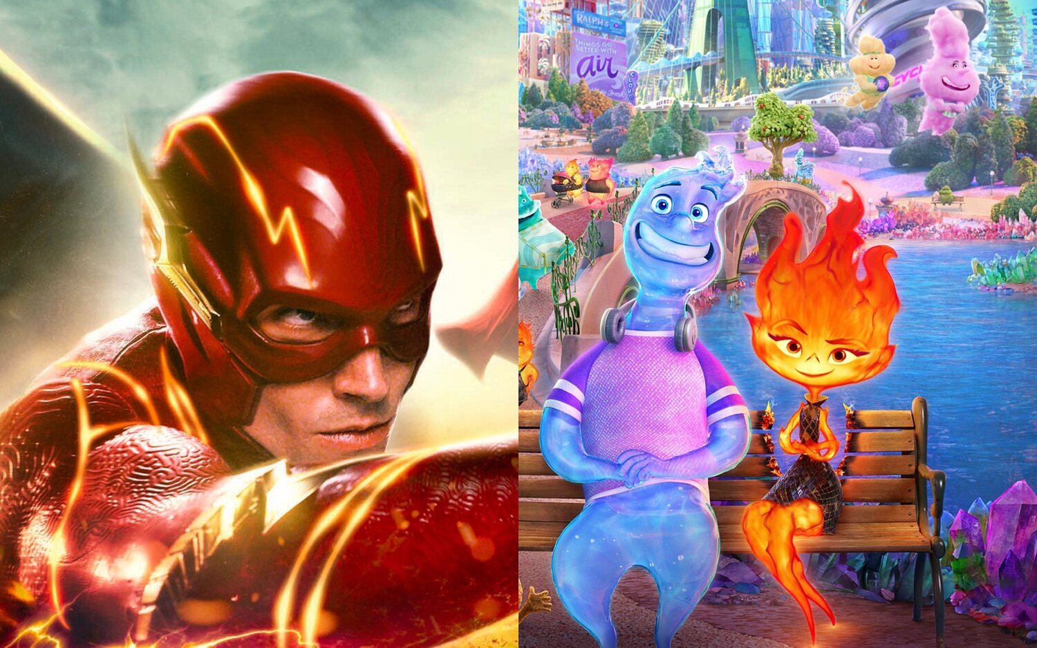 'Flash' y 'Elemental' tendrían unos estrenos discretos en la taquilla de EEUU según las previsiones de taquilla