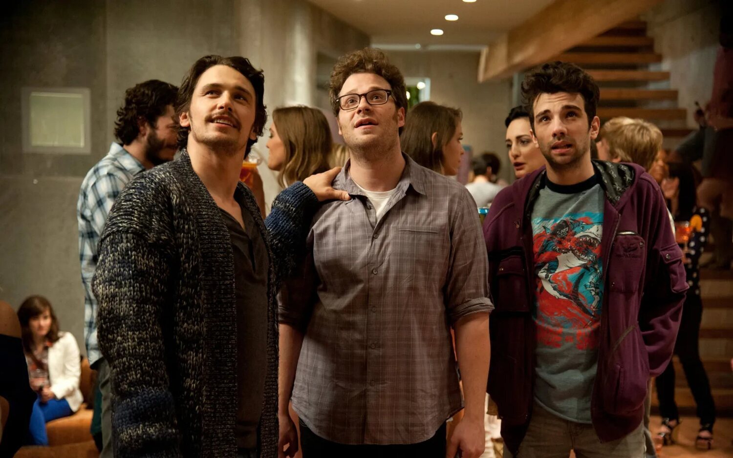 James Franco, Seth Rogen y Jay Baruchel en 'Juerga hasta el fin'