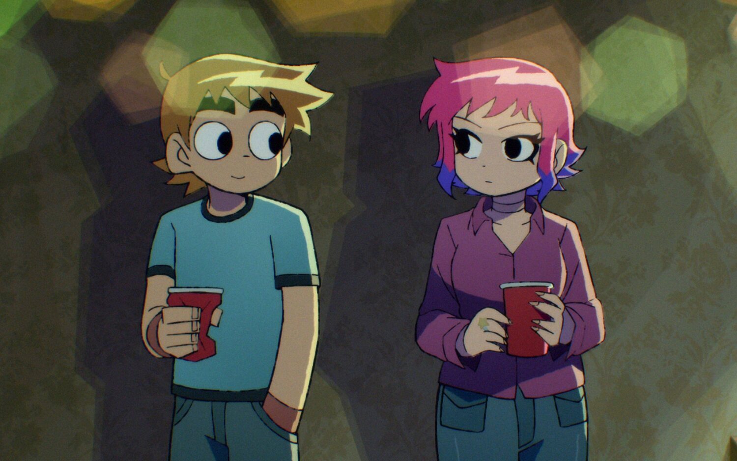 Scott Pilgrim y Ramona Flowers en 'Scott Pilgrim da el salto'