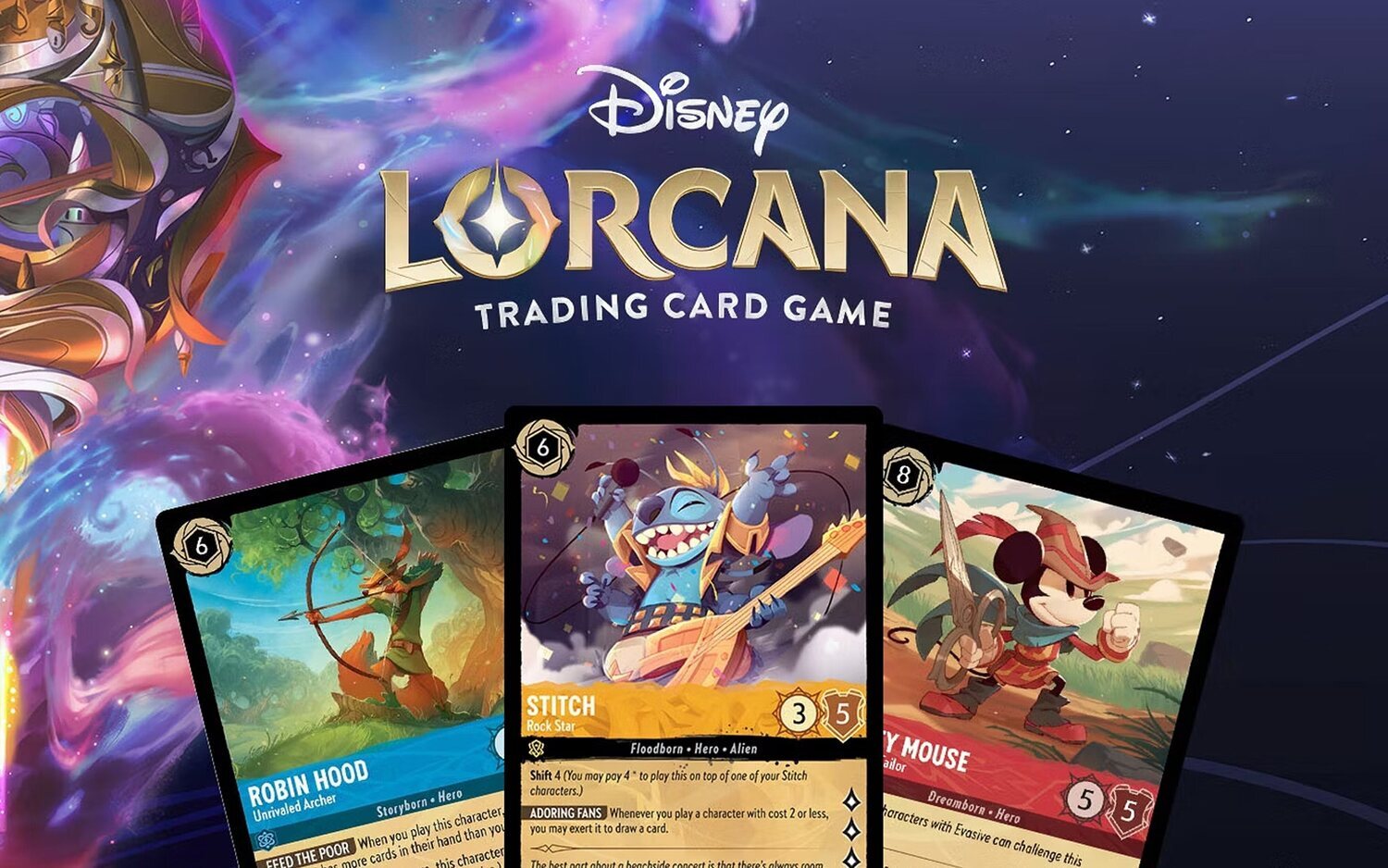 Algunas de las cartas de Lorcana, el nuevo juego de Disney