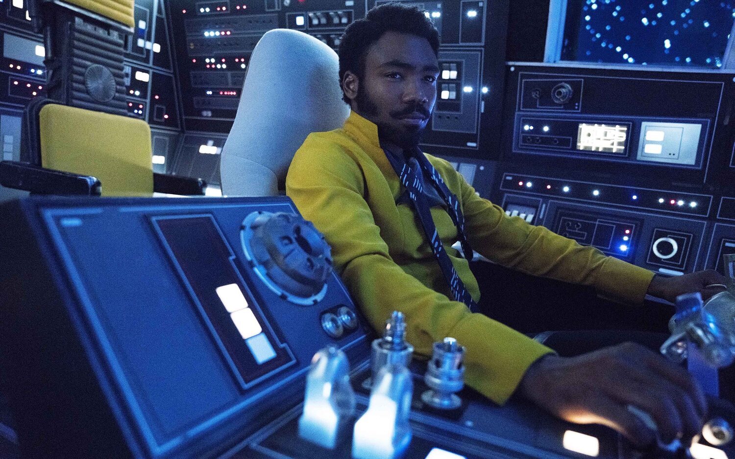 Donald Glover en como Lando en 'Han Solo: Una historia de Star Wars'