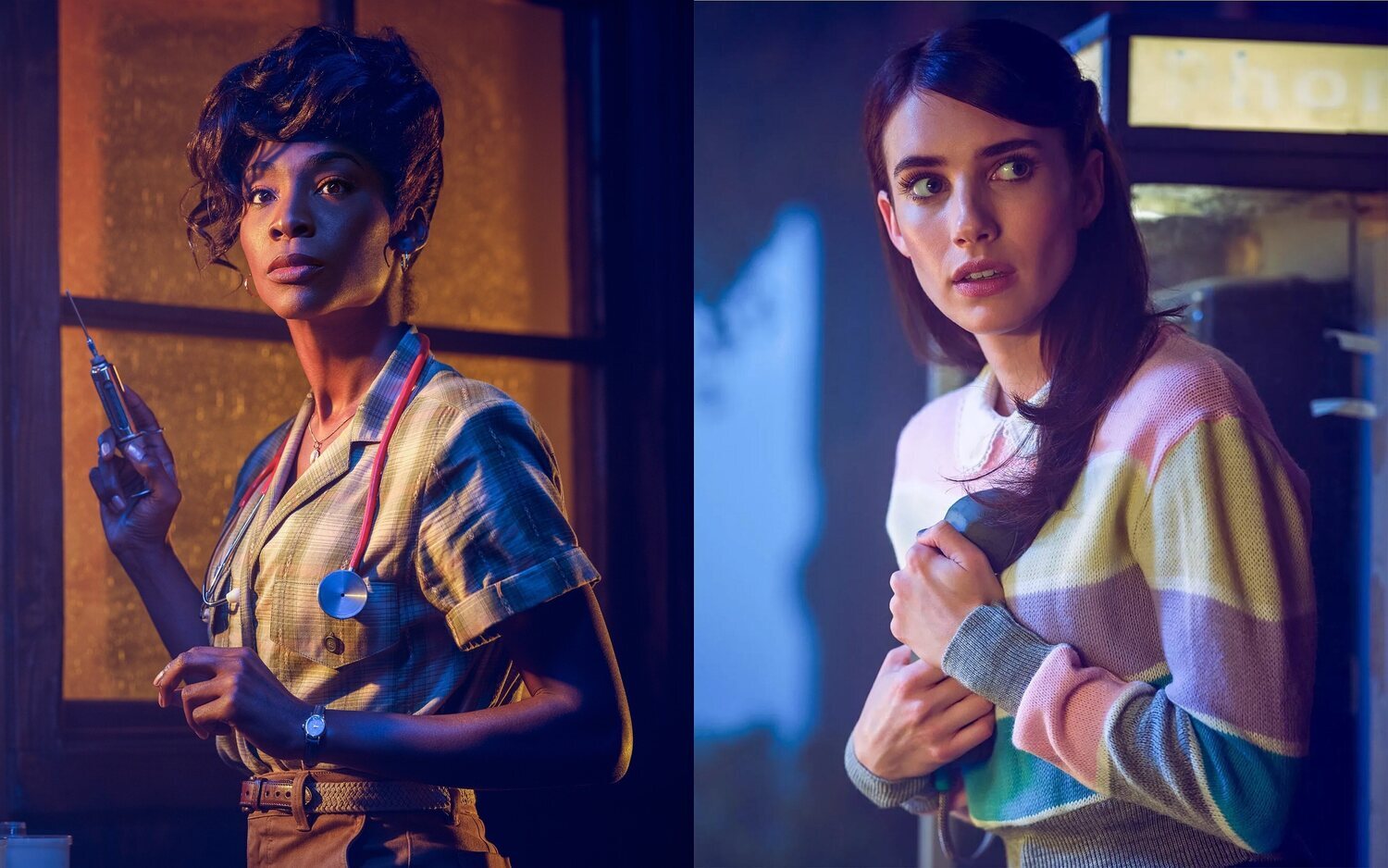 Angelica Ross y Emma Roberts en 'American Horror Story: 1984'