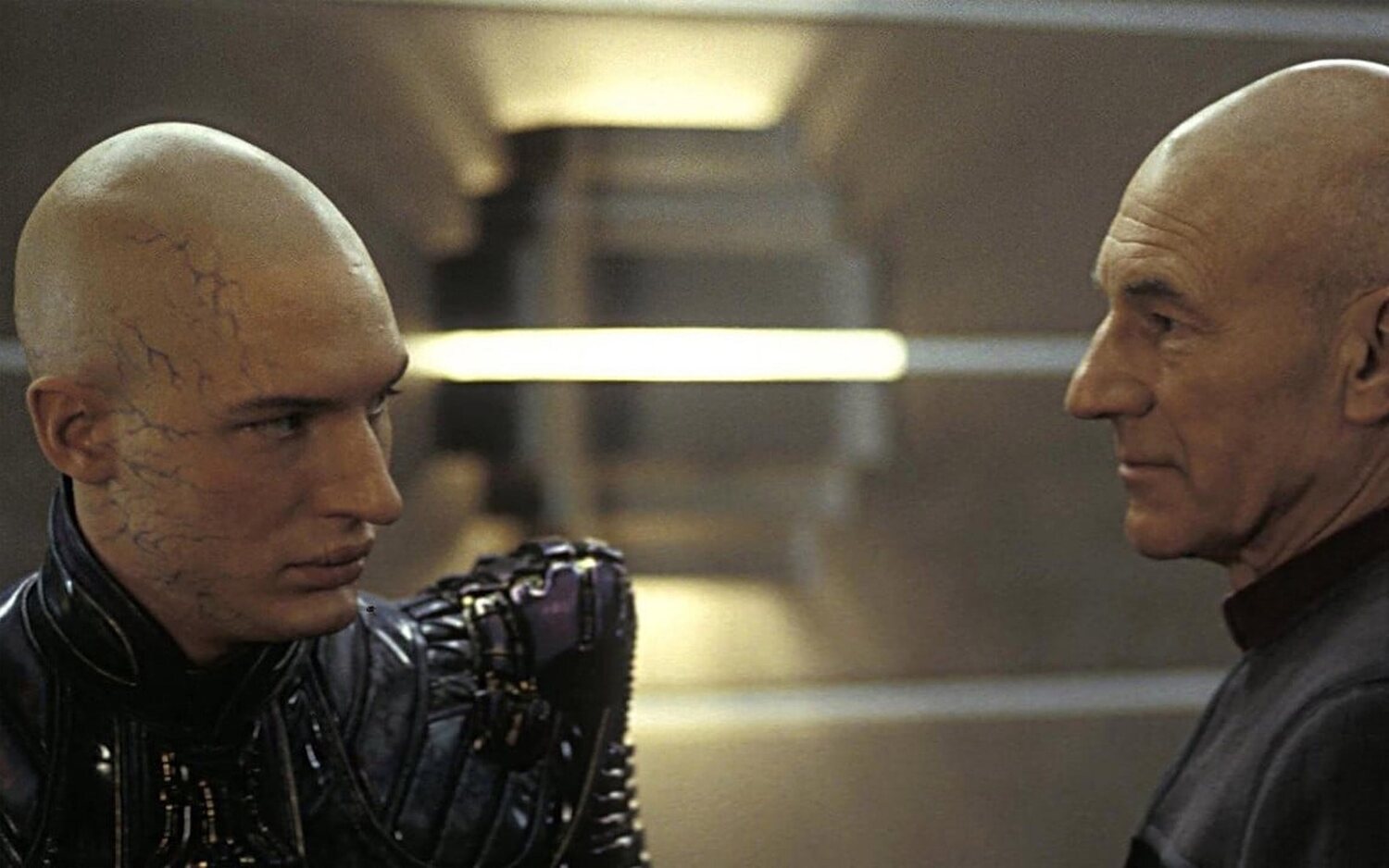 Patrick Stewart y Tom Hardly en 'Star Trek: Nemesis'