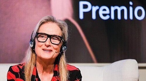 Meryl Streep baila al son de los gaiteros en su recibimiento a los Premios Princesa de Asturias 2023