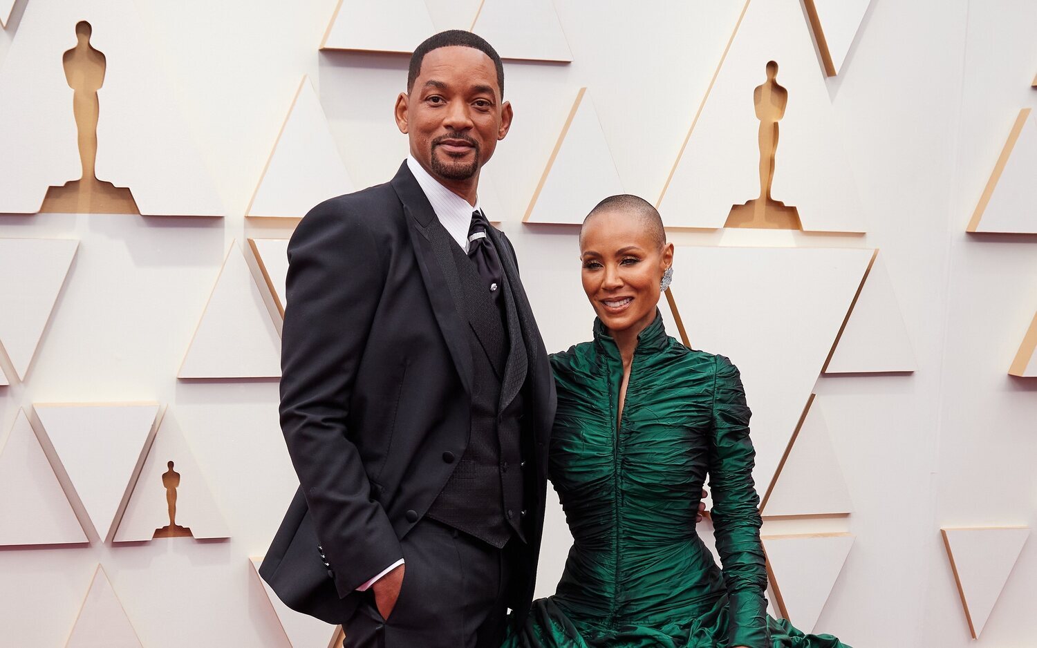 Will Smith y Jada Pinkett Smith en la 94º edición de los Oscar