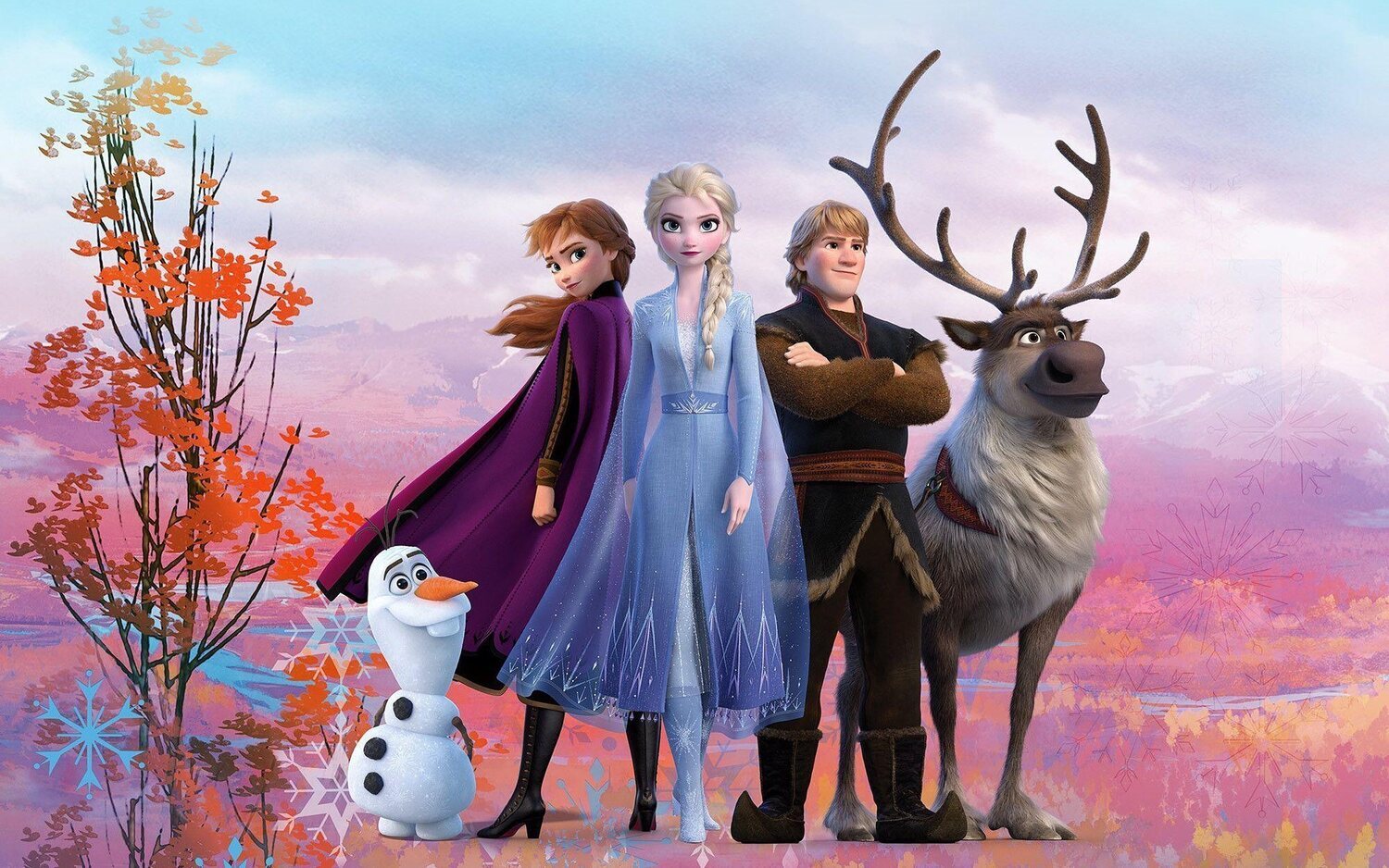 Elsa, Anna, Olaf, Kristoff y Sven en 'Frozen 2'