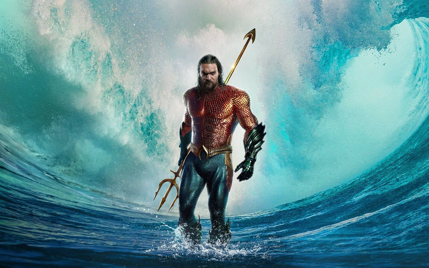 Jason Momoa en el cartel de 'Aquaman y el reino perdido'