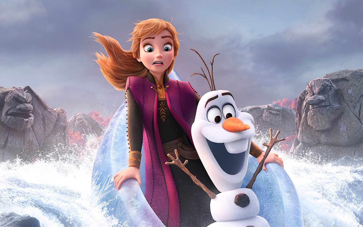 Anna y Olaf en 'Frozen 2'