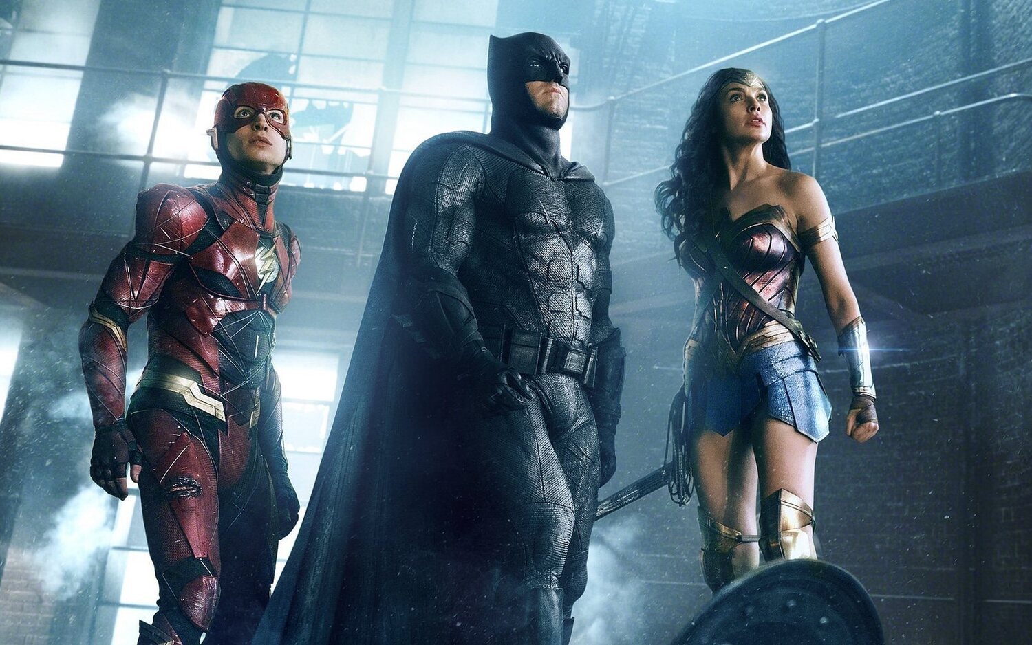 Flash, Batman y Wonder Woman en 'La Liga de la Justicia de Zack Snyder'