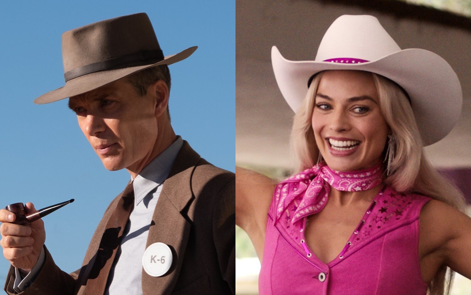 Cillian Murphy en 'Oppenheimer' y Margot Robbie en 'Barbie'