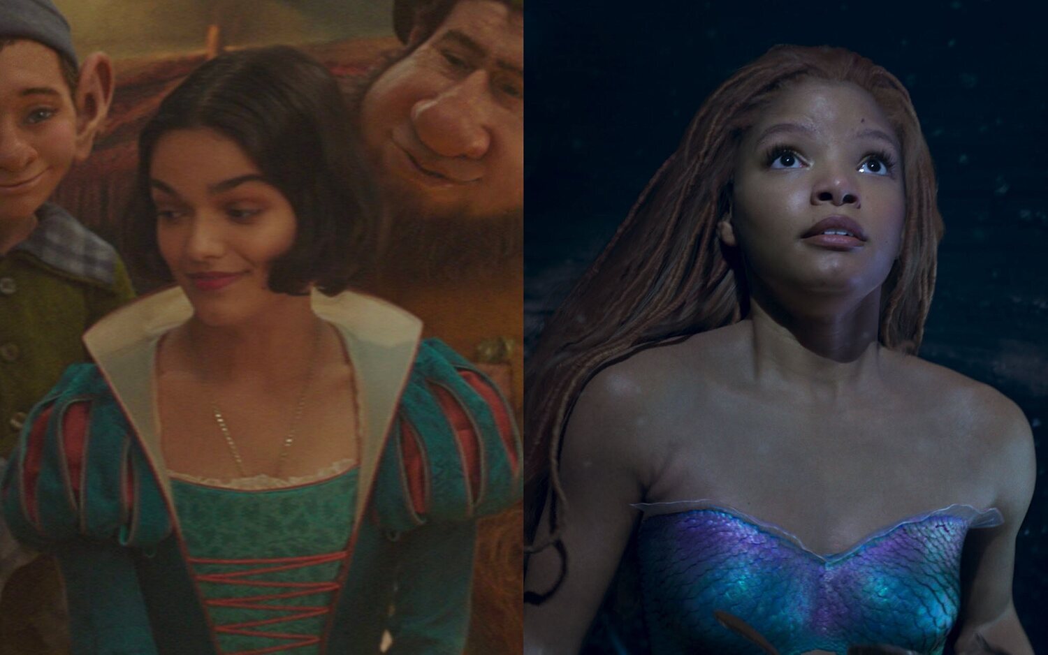 Rachel Zegler como Blancanieves y Halle Bailey como Ariel