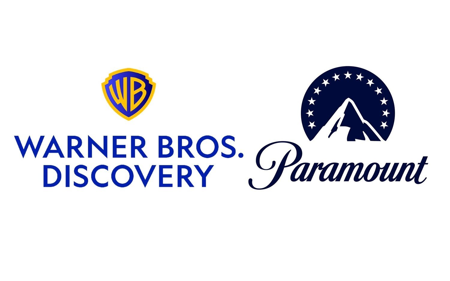 Logos de Warner Bros. Discovery y Paramount Global