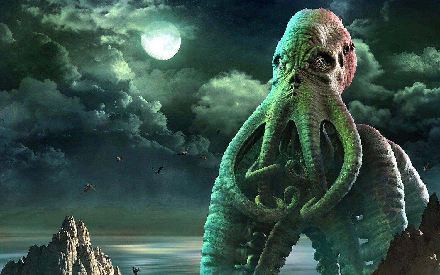 Imagen sobre el relato del escritor H.P. Lovecraft, 'La llamada de Cthulhu', en una revista