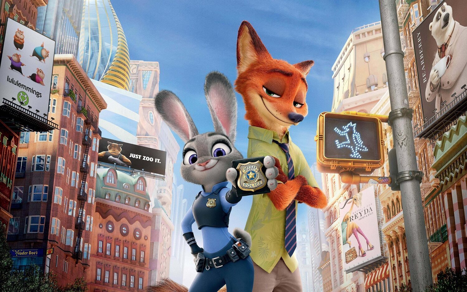 Judy Hopps y Nick Wilde en 'Zootrópolis'