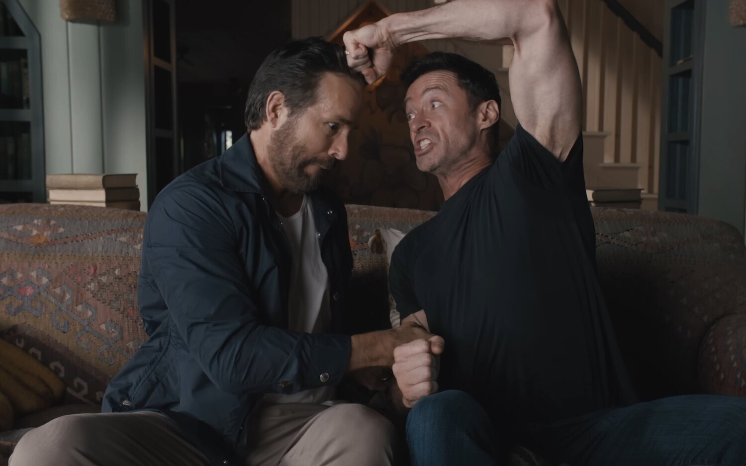 Ryan Reynolds y Hugh Jackman anunciando 'Deadpool 3'