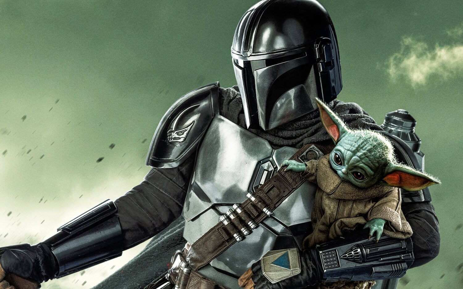 Mandalorian y Grogu en un póster de 'The Mandalorian'