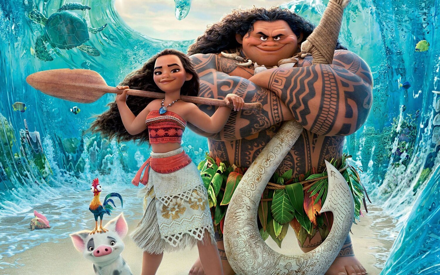 Los protagonistas de 'Vaiana' (2016)