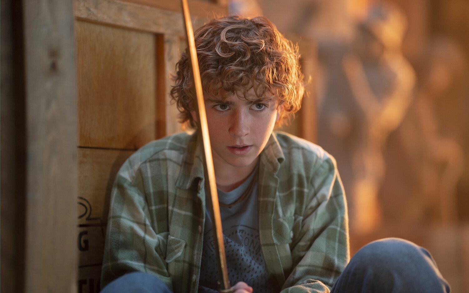 Walter Scobell como Percy Jackson en 'Percy Jackson y los dioses del Olimpo'