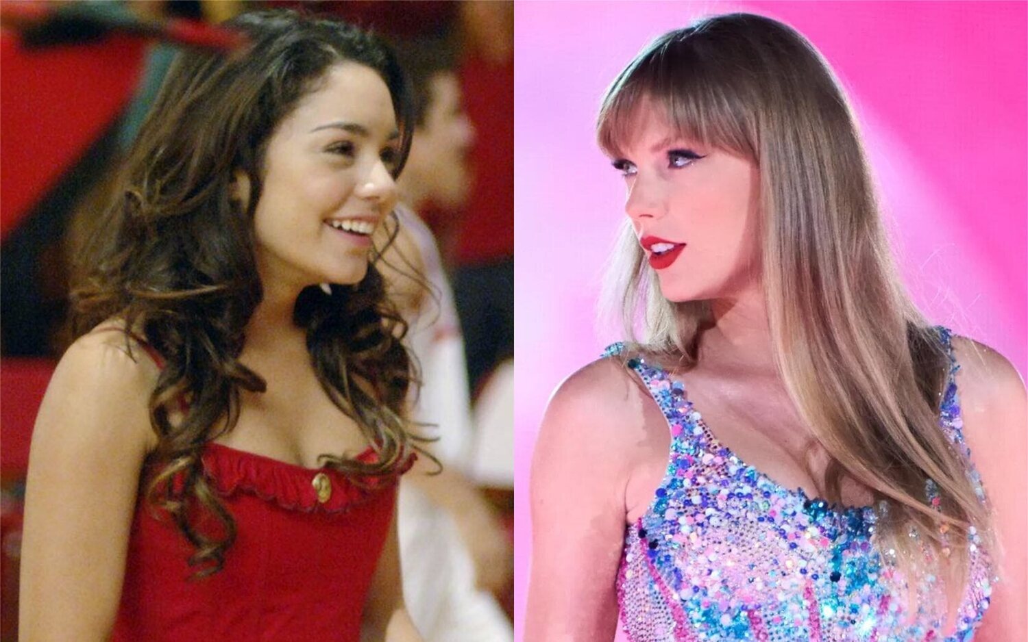 Vanessa Hudgens en 'High School Musical' y Taylor Swift en 'Taylor Swift: The Eras Tour'